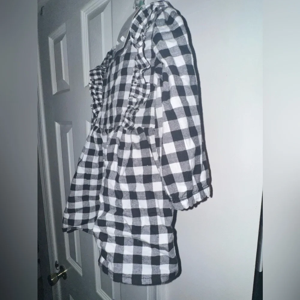 WonderNation 6-9Months Cotton Plaid Dress with tight Outfit 2 Piece Set NWT